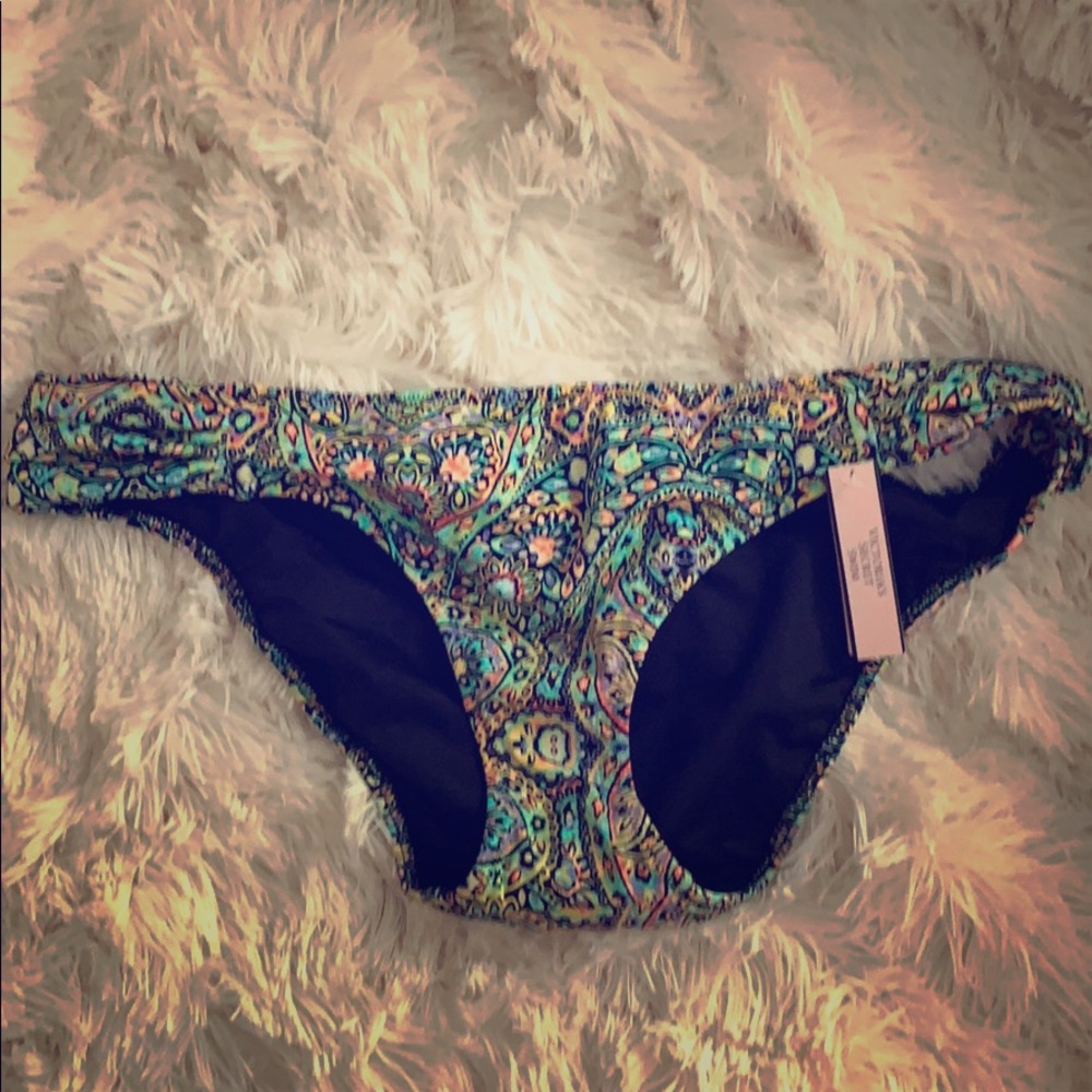 Tropical colored bikini bottoms.